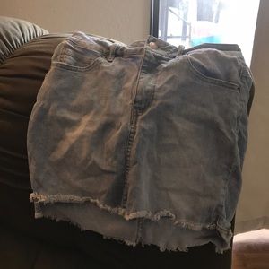 Light wash jeans skirt